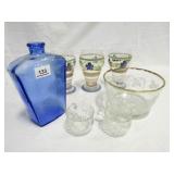 Glasses, 1 Bowl, 2 Tea Cups