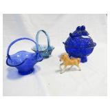 Bird Candy Dish "Broken", Decorative Basket Horse