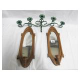 2 Mirrors, 1 Candle Holder