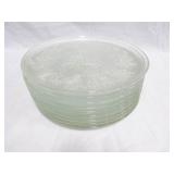 Clear Glass Plates & Glasses, Pineapple Pattern