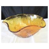 Amber Tiara Glass Bowls, Glasses, Candlesticks