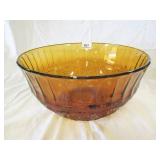 Amber Tiara Glass Punch Bowl Set