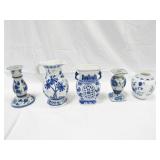 Blue & White Pattern Glass "Made in China"
