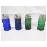 Blue & Green Glass Salt & Pepper Shakers