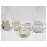 Assorted Porcelain/Pottery Pitchers & Bowls