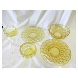 Yellow Glass Bowls & Platters