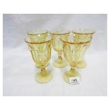 Yellow Glass Stemware (5)