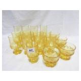 Yellow Stemware (17 pieces)
