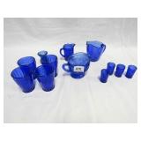 Blue Toothpick Holders, Cups, Small Pitchers