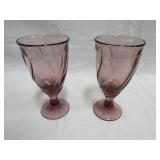 12 Purple Water Glasses