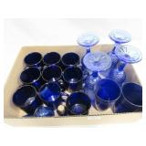 4 Stemware Glasses, 9 Coffee Mugs