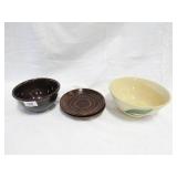 Apple Bowl, Brown Bowl & Plates