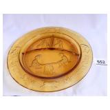 Nursey Rhyme Plate Amber Glass