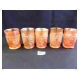 Carnival Glass Tumblers Maple Leaf