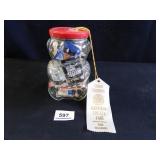 Bear Shaped Jar w/Matchbooks