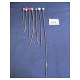 Antique Hat Pins Assorted (7)