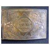 Wells Fargo Brass Belt Buckle