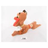Folk Art Plush Figure Vintage
