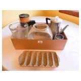 Cornbread Pan; Glass Fish Tank