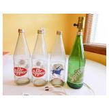 Glass Pop Bottles; (4)
