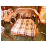 Wooden Chairs; (4); 17" x 24" x 28"