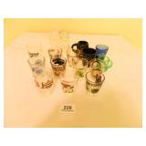 Asian Style Drinking Glasses; (7)