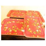 Trays; 4-Metal Trays w/leaves