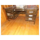 Wood Desk 30" tall x 59" x 33"