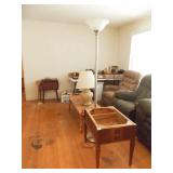 End Table, Coffee Table, Two Lamps
