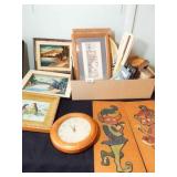 Artwork, Décor - 1 Box - Original Art, Clock