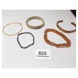 Bracelets- Copper, Gold Tone "750" (5)