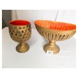 Ceramic Type Pieces, Glazed Inside, USA (2)