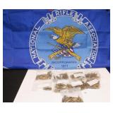 Brass Shell Casings-308 Caliber, NRA Flag