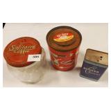 Fluffo Shortening Can, Solitaire Coffee Jar