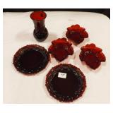 Red Glassware-Asst.