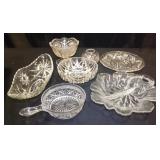 Pattern Glass Dish Asst. 7 pieces