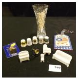 Thimbles, Lenox vase, Mini Furniture-bisque