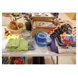 Household Items, Baskets, Linens, Towels