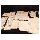 Doilies, Scarves, 1 apron, Assorted