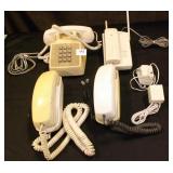 3 Vintage Telephones, 1 Cordless phone