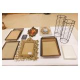 Asst Picture Frames, 2 Metal Cassette Tape Stands