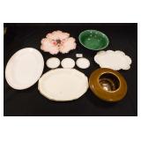 Assorted Dishes-9 total, platters, bowls