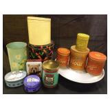 Tin Containers, Various Sizes and Styles