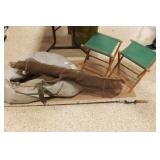 Fishing Items - Pole, Minnow Seine Net