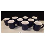 Crown Corning Mugs-Blue, 9 total