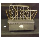 Magazine Rack-metal, Mail box Black