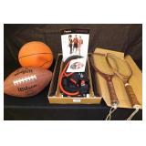 Sports Items:  Basketball, Football