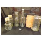 Jars, Wine Holder, Bottle w/bail, carafe