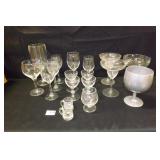 Wine and Margarita Glass Asst., 2 - small mugs