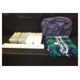 Drapery Scarves-2 Sage/2 White, Wallpaper